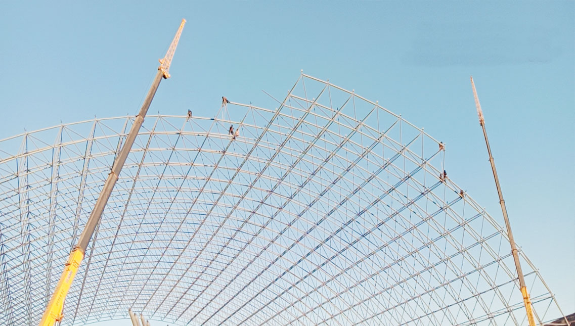原平神原煤業洗煤廠原煤棚網架工程 原平神原煤業洗煤廠原煤棚網架工程